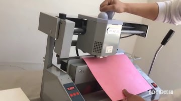 A3 desktop perfect binder operating video,SPB-DA3 manual glue binding machine