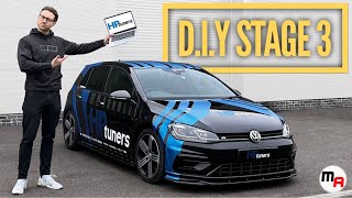 D.I.Y STAGE 3 ON MK7.5 VW GOLF R - YOU CAN MAP YOUR CAR ON THE DRIVEWAY  WITH HP TUNERS 