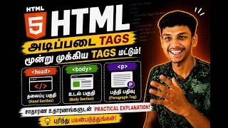 HTML Basics தமிழ் | Head Body Paragraph Tags எப்படி வேலை செய்கிறது | Start Coding Today 🚀