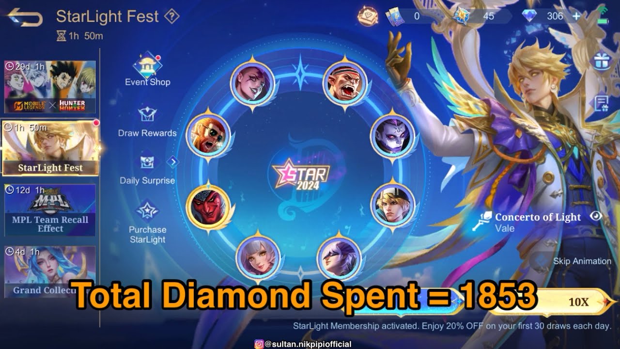 Vale Annual Starlight Daily Draw | Nikpipi