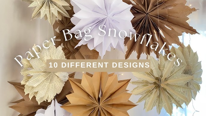 Cheap and Easy Paper Bag Snowflake Craft - Making Manzanita