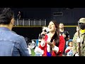 Lizeth Rueda interpreta el himno nacional de Estados Unidos