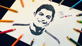 كيفية رسم كريستيانو رونالدو Crestiano Ronaldo خطوة بخطوة| تعلم رسم لاعبي كرة القدم
