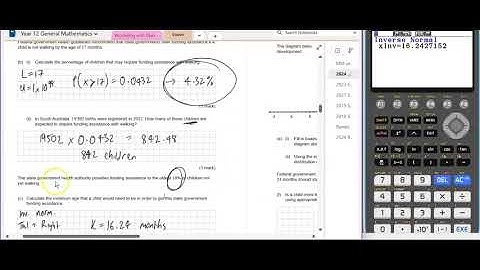 2024 SACE General mathematics Exam - question 2