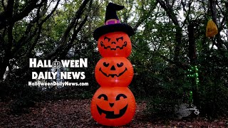 Information Home Depot 2023 Halloween Jack o' Lantern Stack 7ft Inflatable Unboxing Guide