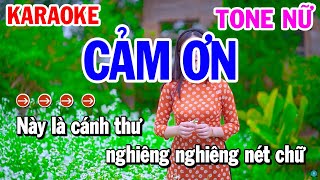 Cảm Ơn Karaoke 2022 Tone Nữ Nhạc Sống | Karaoke Công Trình