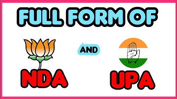 Full form of UPA and NDA | upa full form