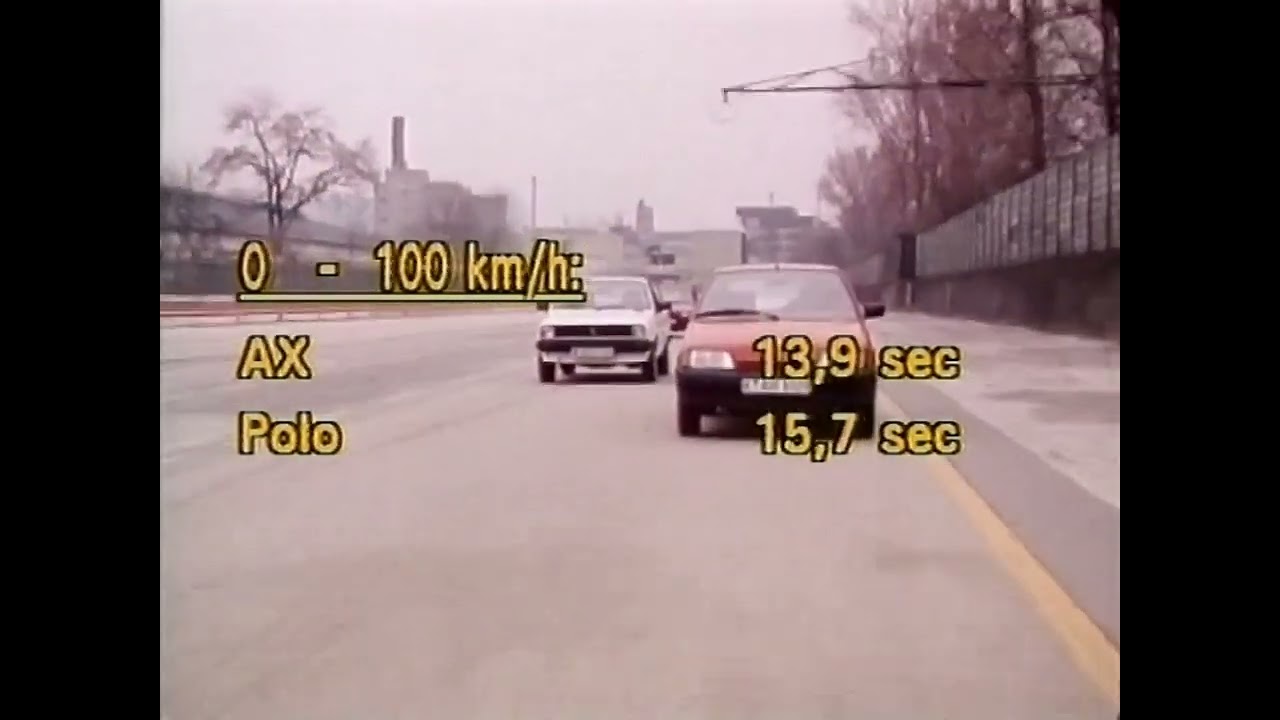 ZDF Telemotor Autotest Citroen AX, VW Polo, Ford Fiesta 14.5.1987