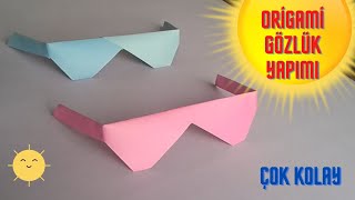 Kağıttan Gözlük Nasıl Yapılır? Origami Gözlük Origami Okulu