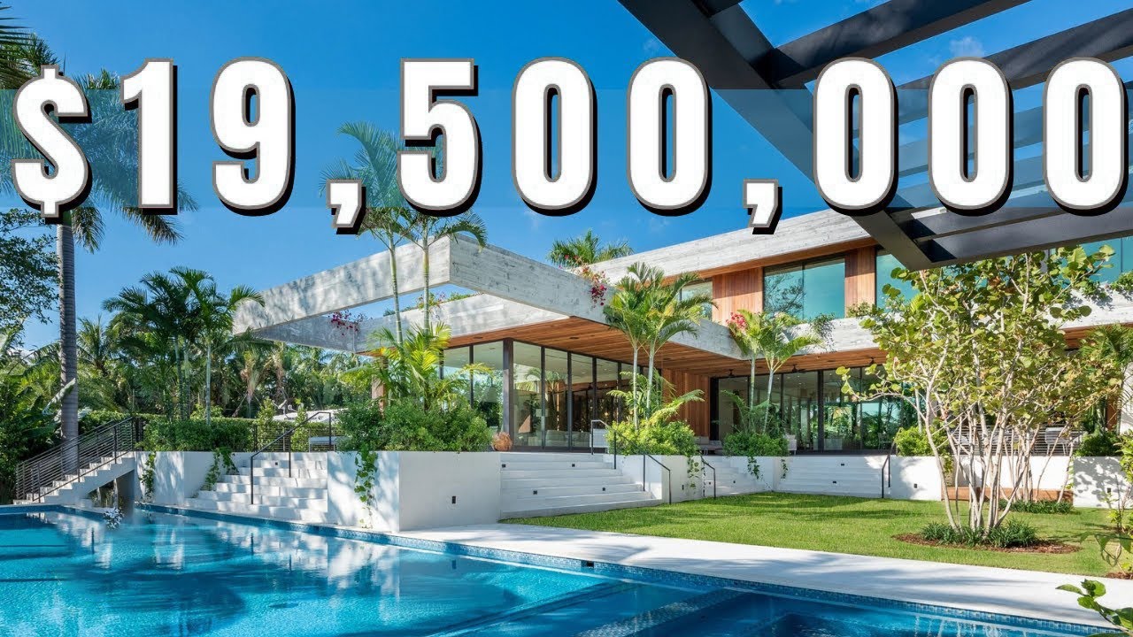 Inside a $19,500,000 Brand New Miami Beach MEGA Mansion - YouTube