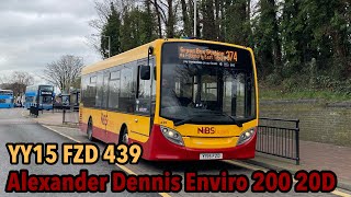 NIBSbuses Alexander Dennis Enviro 200 20D YY15 FZD 439 On Route 374