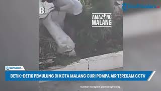 Detik-detik Pemulung di Malang Curi Pompa Air Terekam CCTV