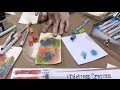 Tim Holtz demos Distress Crayons over Crazing - Creativation - CHA 2017
