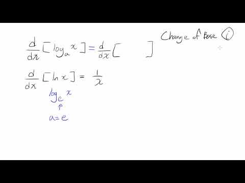 derivative of log base 2 x