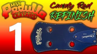 Padulla Bass Refinish in Candy Apple Red