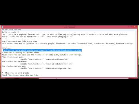 Firebase Android Studio: Error of merging debug