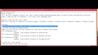 Firebase Android Studio: Error of merging debug