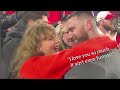 The full conversation between taylor swift and travis kelce on the football field