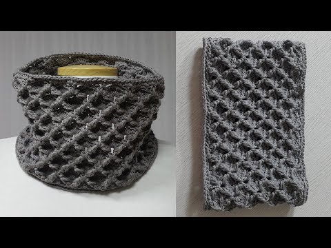 코바늘 벌집무늬 넥워머뜨기(두건으로도 사용하세요~)-crochet neck warmer