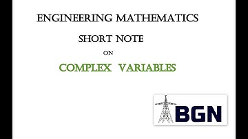 SHORT NOTE ON COMPLEX VARIABLES