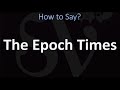 How to pronounce the epoch times correctly