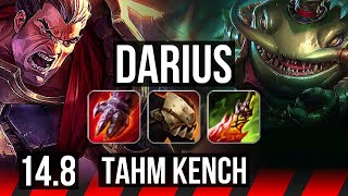 DARIUS vs TAHM KENCH (TOP) | 19/1/2, Legendary, 40k DMG, 1000+ games | EUW Master | 14.8