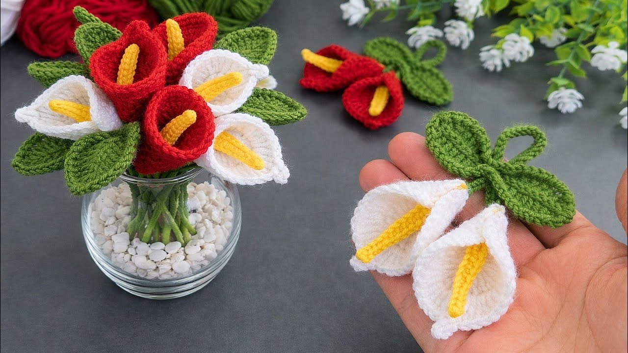 Beautiful Crochet Calla Lily 🌸 Easy Crochet Flower Tutorial.