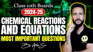 Chemical Reactions and equations Most Important Questions 2024-25 | Class 10th Science with Ashu sir