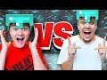 First to Find Diamonds in Minecraft Wins $10,000 (Little Brother Vs Brother)