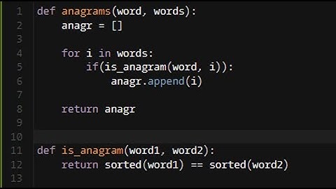 Python - Where My Anagrams At? | Codewars 5KYU