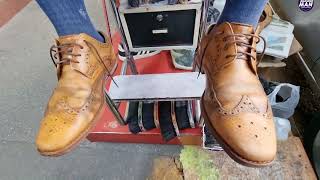 #ASMR #ZAPATOS  #COLOR #CAFÉ  #CLARO #HIDRATADOS  #BOLEADO #BRILLO SIN #SEPILLO