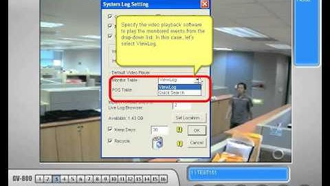 GeoVision Main System   GeneralSetting SystemLog