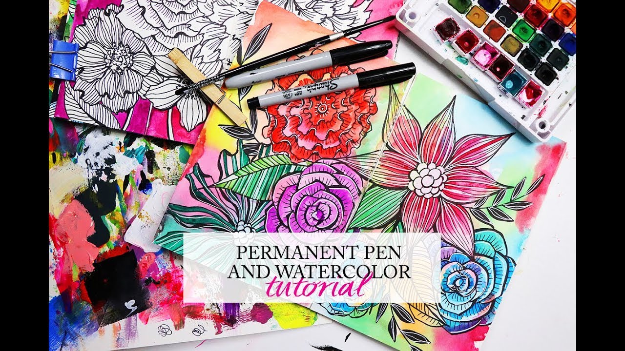 Neat tips for using inexpensive water-based kids' markers, by Alisa Burke  -- blending, wet-on-wet technique, …