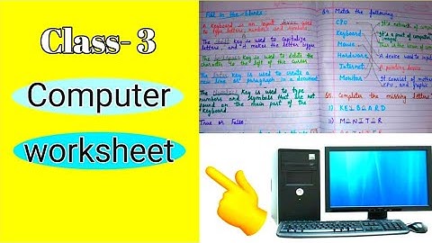 class 3 computer worksheet/ computer worksheet for class 3/ class 3 computer syllabus