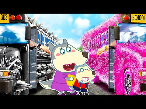 Siyah vs Pembe Otobüs 🚍 Anne! Bebek Jacob ile Otobüste Gidiyor 🚌 🐺 Jacob Türkçe