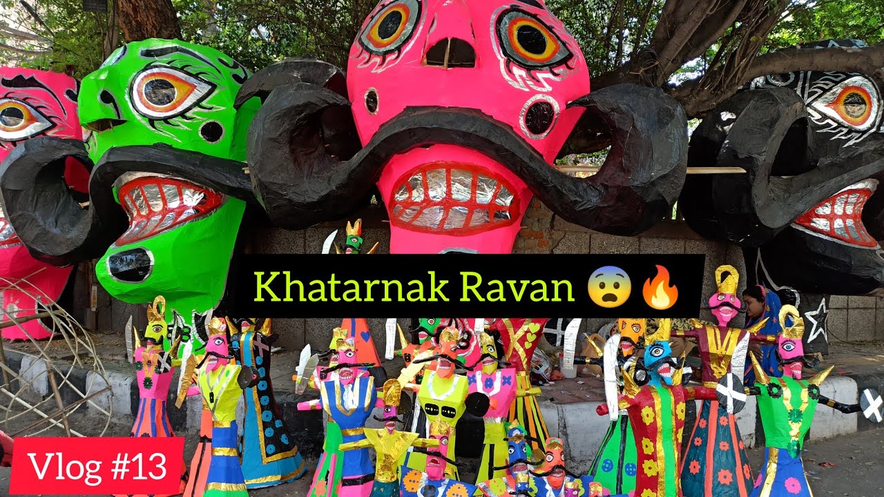 Best Raavan Market 👺😱 | Ravan Making 2023 | Ravan Market | Rajouri ...