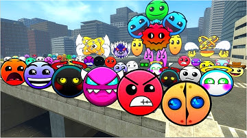 Geometry Dash and Lobotomy Dash Nextbots Family Chase me Gmod