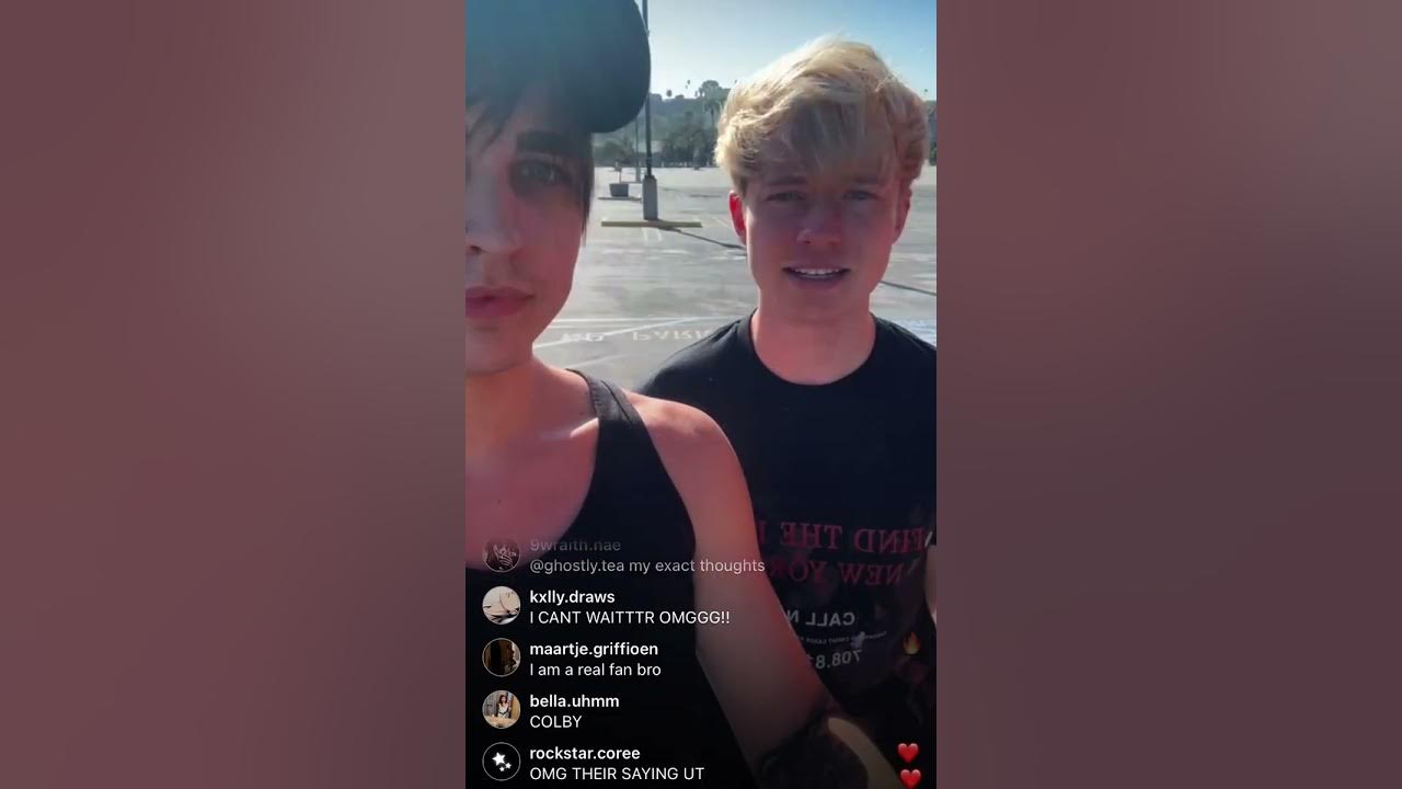 Sam and Colby Live streamed on Instagram 10/13/2023 YouTube