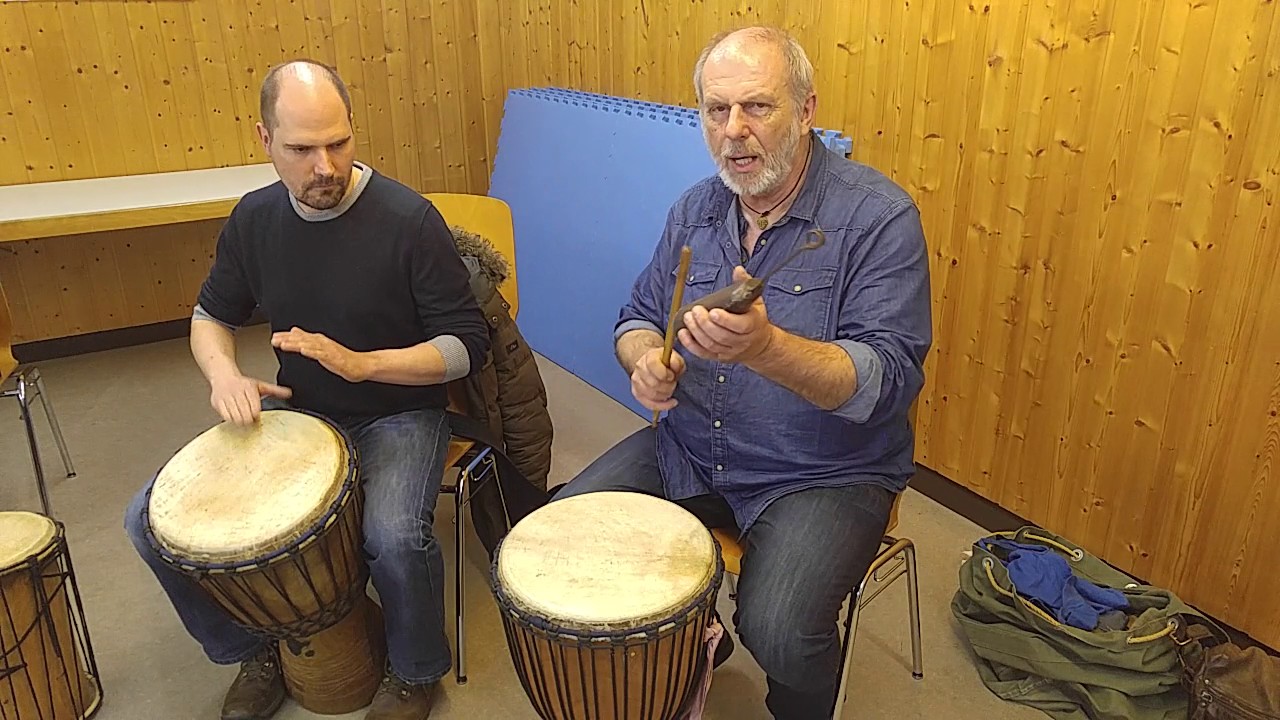 Kpanlogo coordination bell und Basic Drum Pattern - YouTube