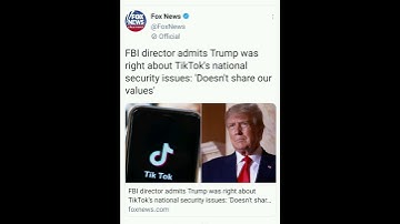FBI director admits Trump was right about TikTok