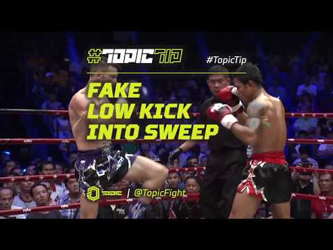 Fake Low Kick into Sweep #TopicTip