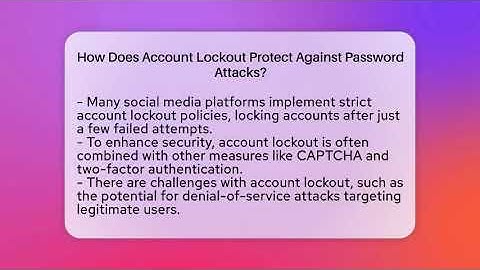 How Does Account Lockout Protect Against Password Attacks? - Everyday-Networking