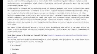 Hydroxyethyl Cellulose Market - Global Industry Analysis, Size, Share, Growth, Trends And Forecast,