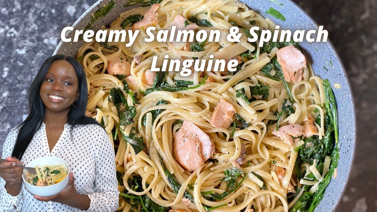 Creamy Salmon & Spinach Linguine | Quick & Simple Pasta Dish | Easy Recipe