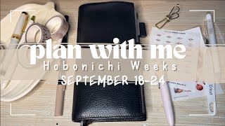 plan with me | september 18-24 | hobonichi weeks 2023