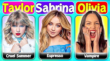 Save One Song😉🎶 | Taylor vs Olivia vs Sabrina🔥 | Music Quiz