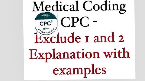 What EXCLUDE 1 Note says? Explained real quick with examples | CPC | medical coding | Icd |
