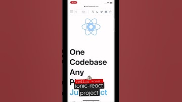 Ionic Framework: React #shorts