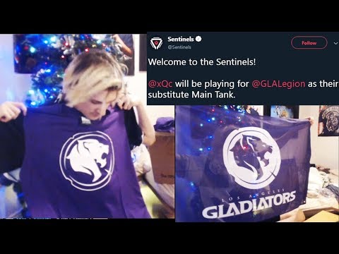 xQc Joins the Los Angeles Gladiators Sentinels! | Shows Off His Teams Merch and Talks About It