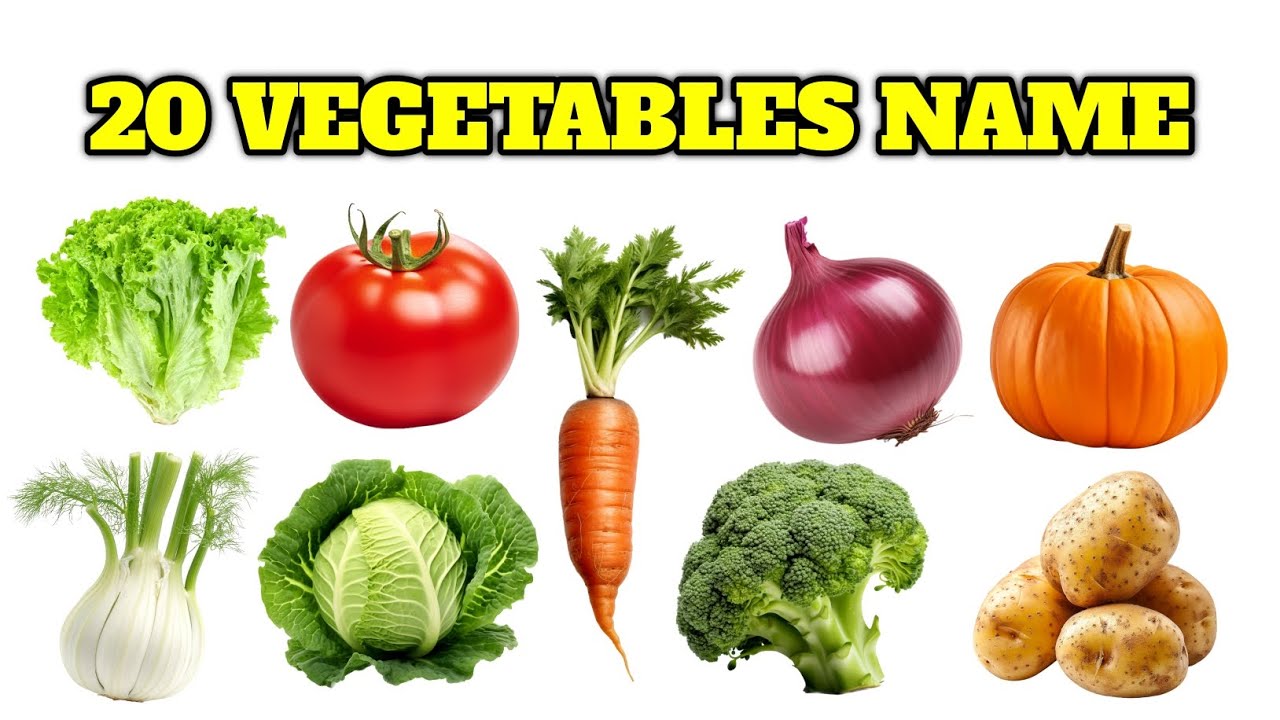 20 सब्जियों के नाम | Vegetable Names for Kids 🥦 | Hindi & English | Fun Learning Video